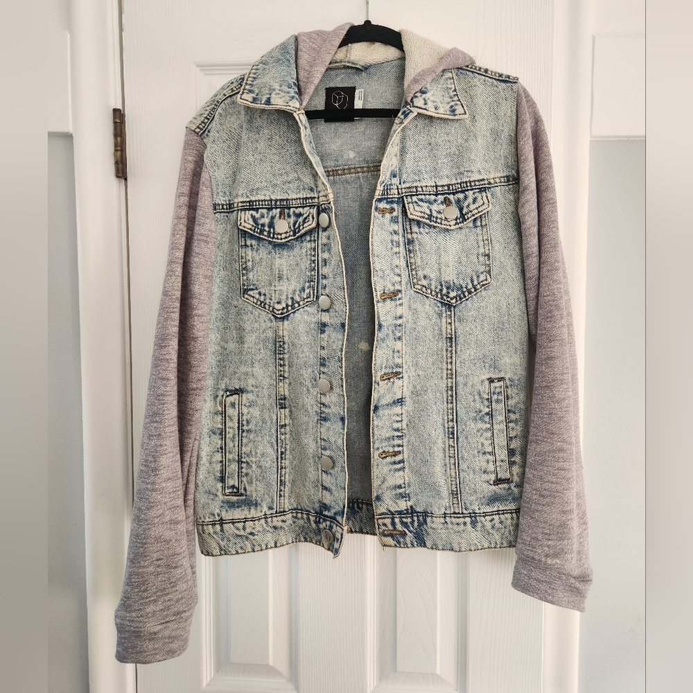 Original Use Denim Jacket with Heather Gray Accents